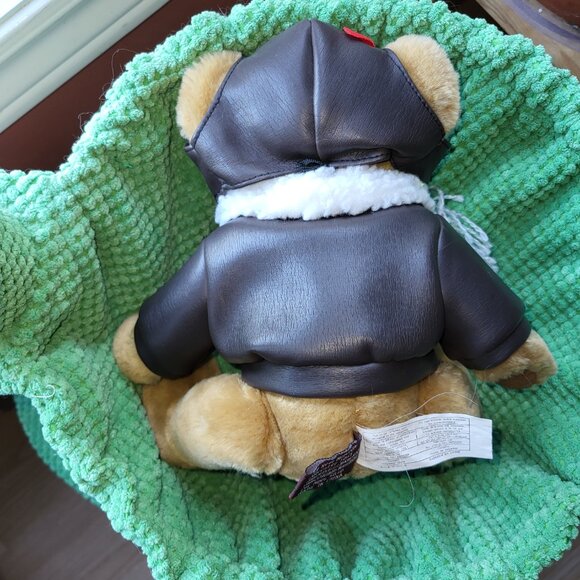 VTG 1997 Pickford Bears Ltd. "Radar" Pilot Stuffed Bear with Jacket Goggles - Picture 5 of 15